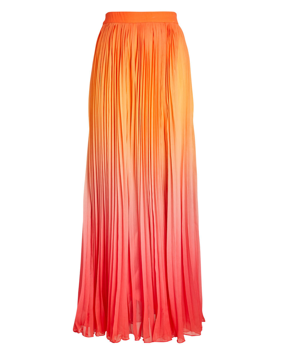 Rococo Sand Ombre Orange Georgette Maxi Skirt Size S